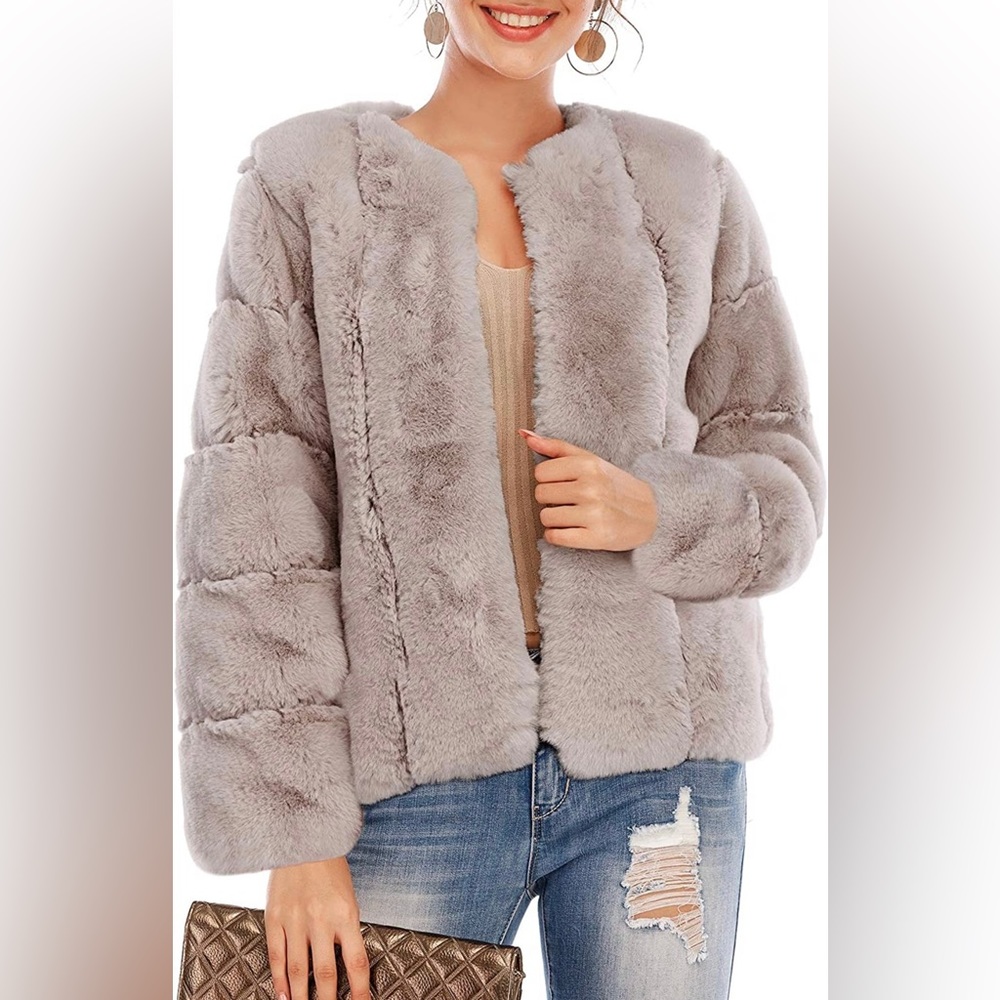 Faux fur coat